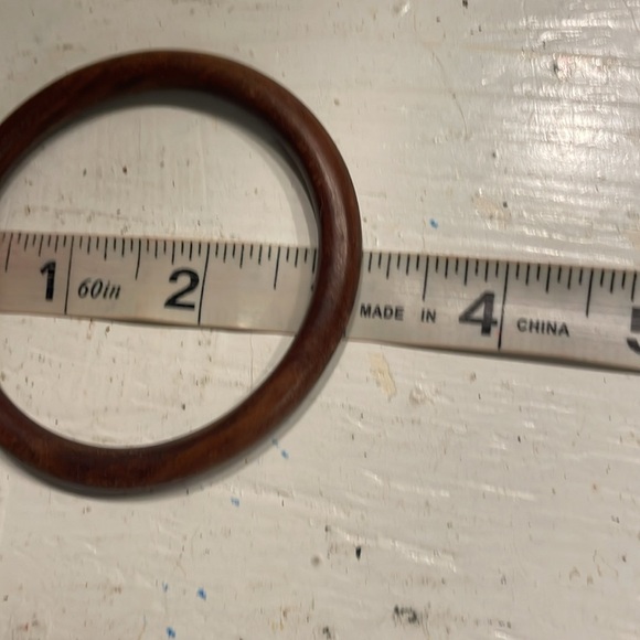 8” stackable wooden oak bangle bracelet - Picture 5 of 7